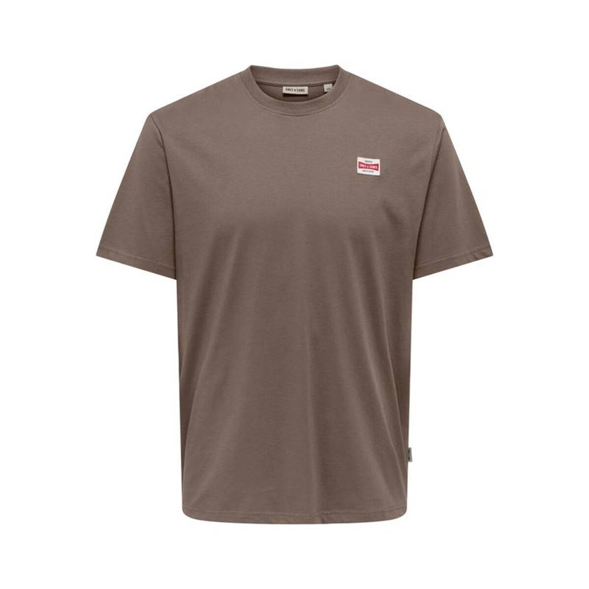Camiseta de Manga Corta Hombre Only & Sons Onsdawson Reg Ss Vd Falcon Marrón claro