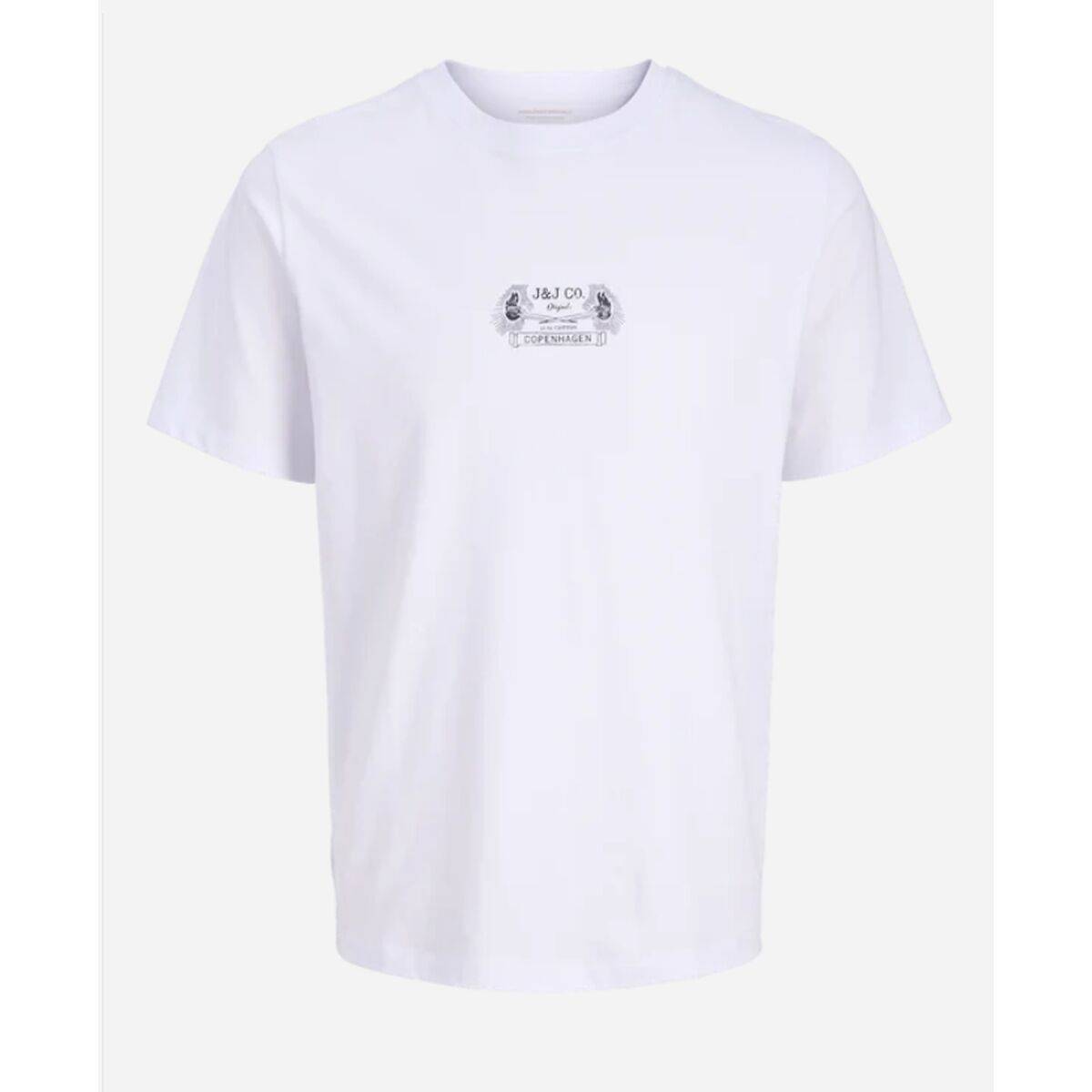Camiseta de Manga Corta Hombre Jack & Jones JORRETRO TEE SS CREW NECK SMU 12288009 Blanco