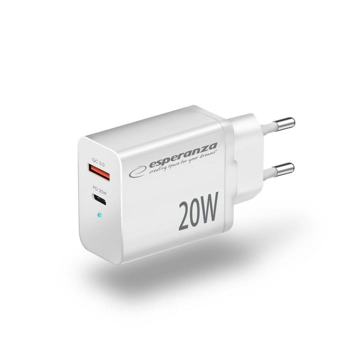 Cargador de Pared Esperanza EZC105W Blanco 20 W