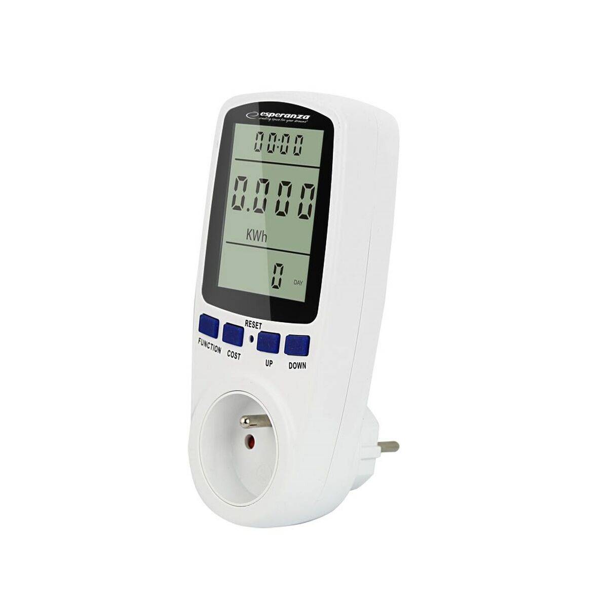 Enchufe con monitor de consumo eléctrico Esperanza ELA103 Blanco 3680 W