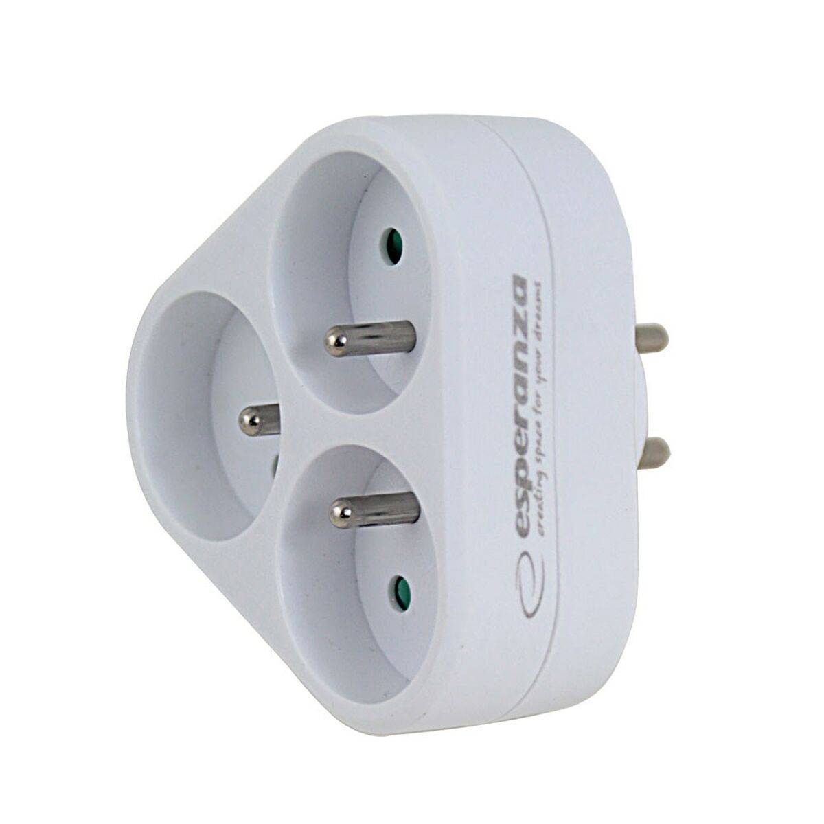 Ladrón de enchufe Esperanza ELK303W 3 Enchufes