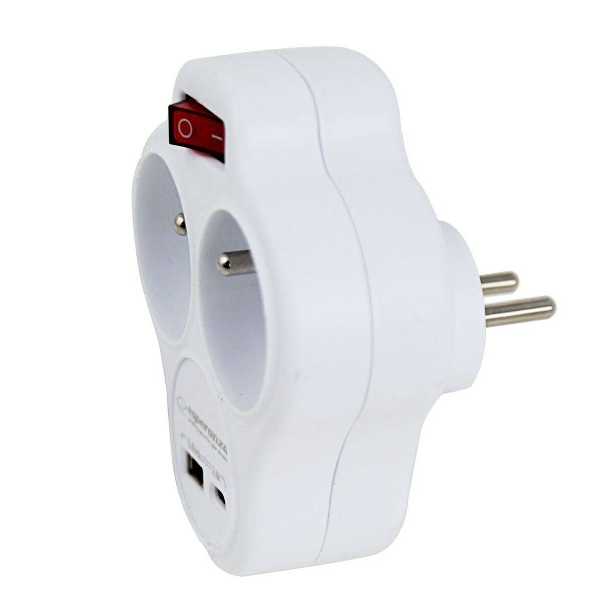 Ladrón de enchufe Esperanza ELK311W 2 Enchufes