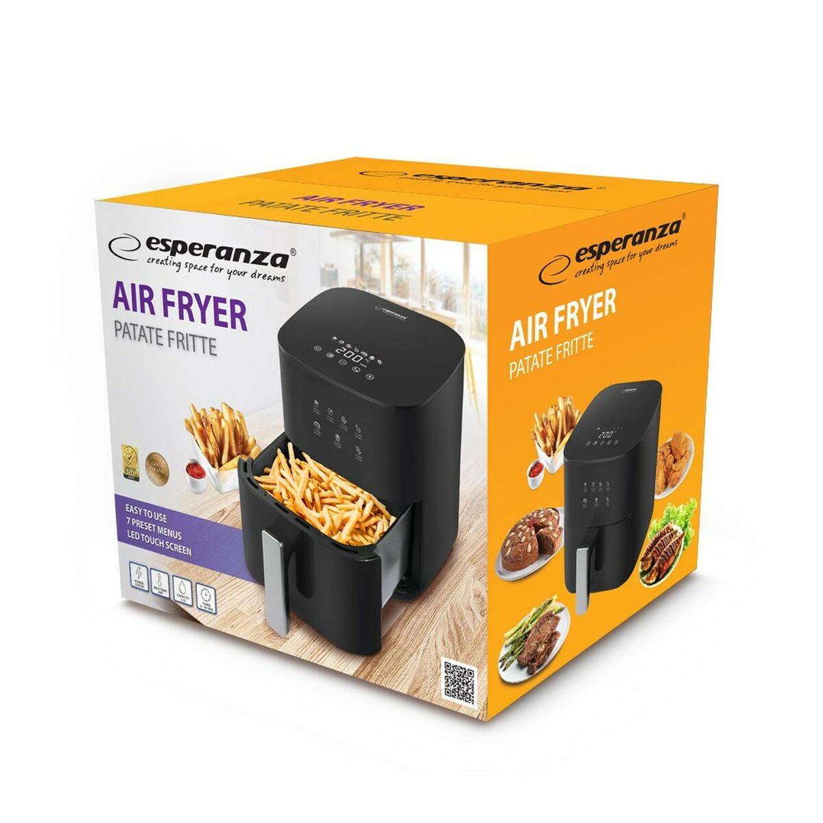 Freidora de Aire Esperanza EKA002 Negro 1350 W 3,5 L