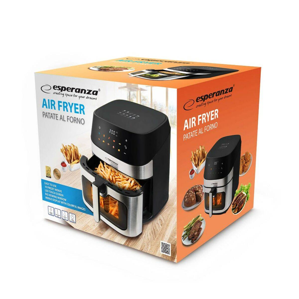 Freidora de Aire Esperanza EKA005 Negro 1600 W 8 L