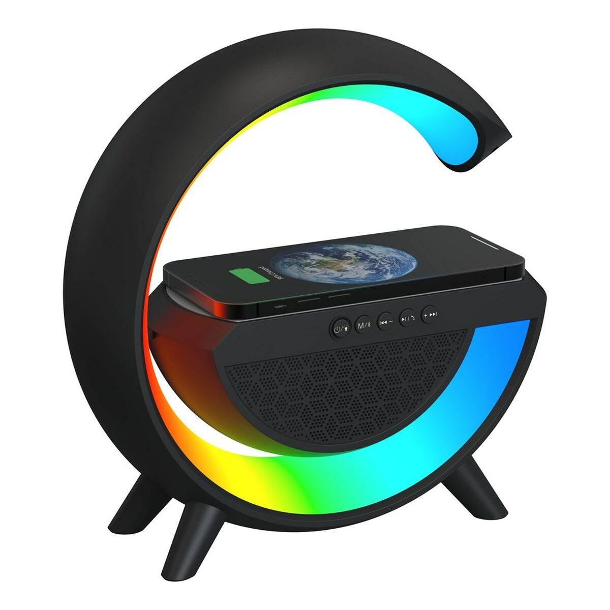 Lámpara de escritorio Activejet AJE-SOLO RGB Black Negro Multicolor Plástico 2,8 x 43,5 x 8 cm