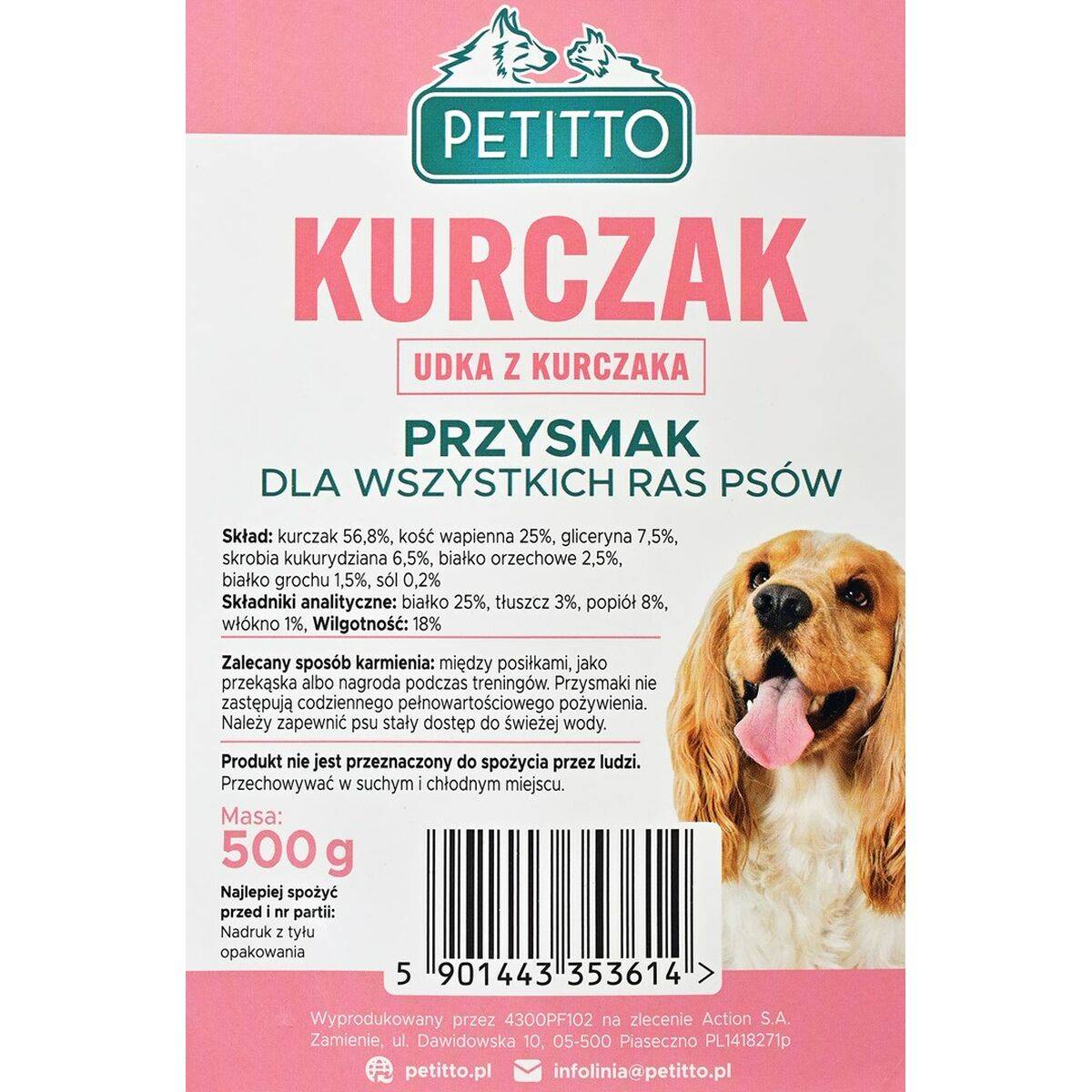 Snack para Perros Petitto Pollo 500 g