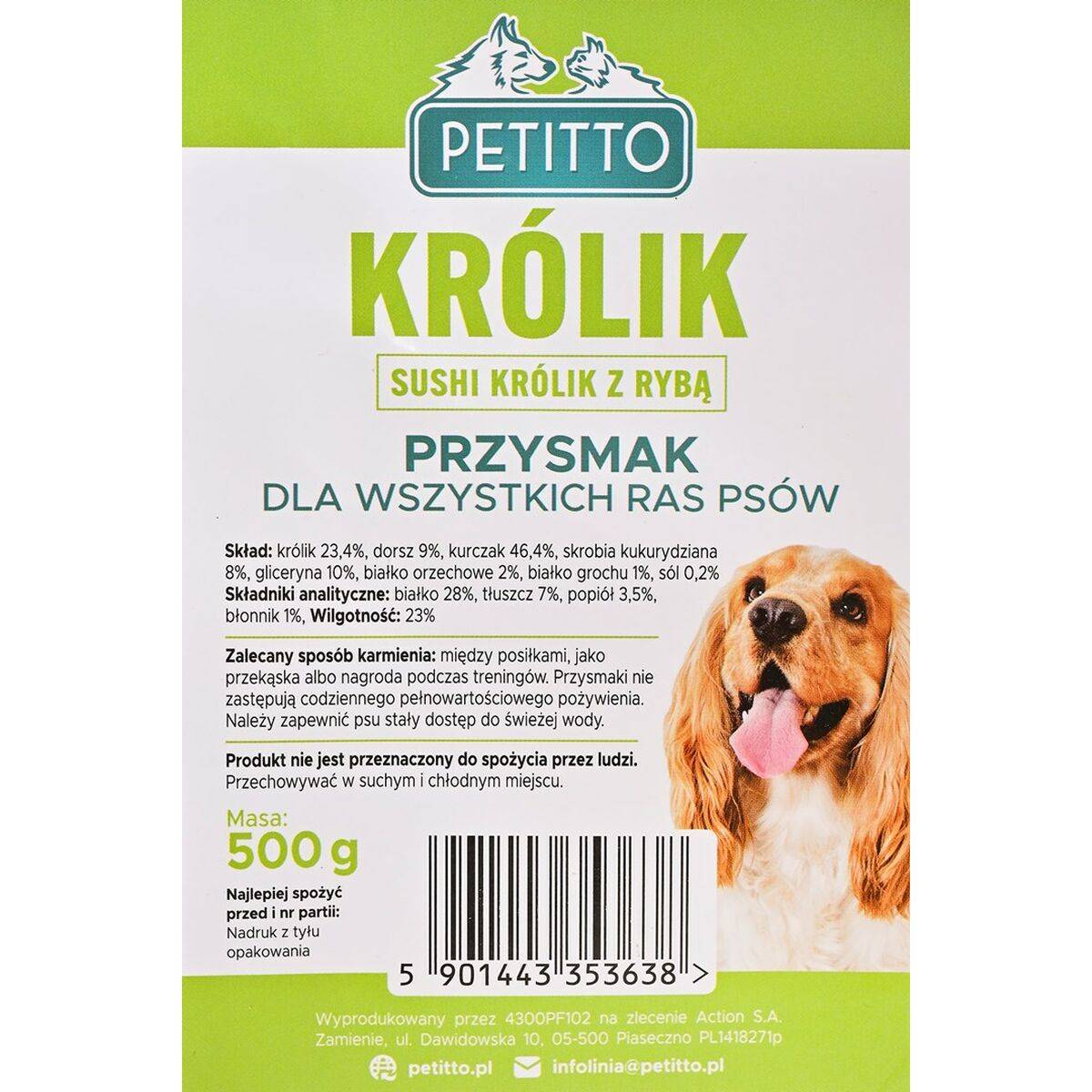 Snack para Perros Petitto Conejo 500 g