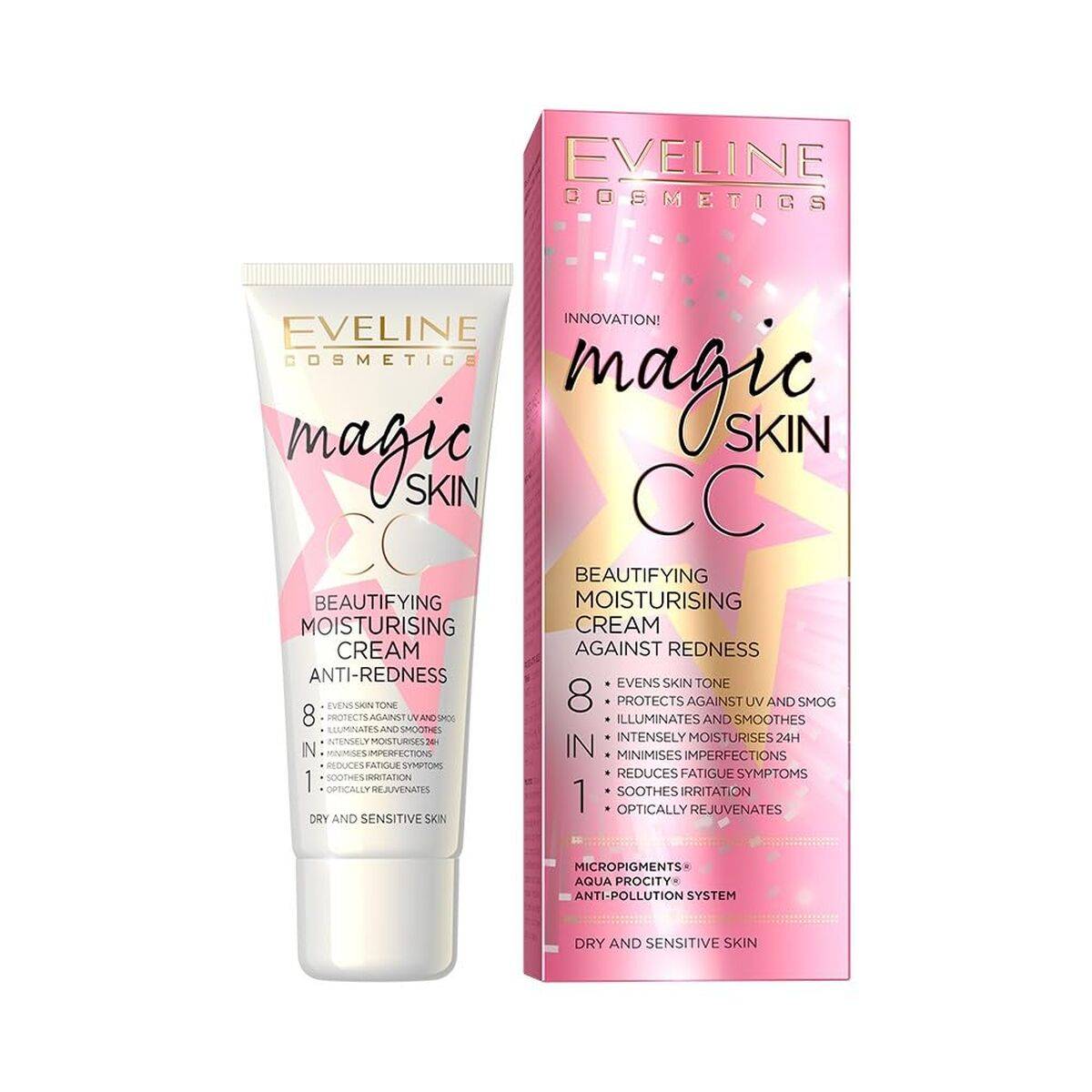Crema Hidratante CC Cream Eveline Rojo