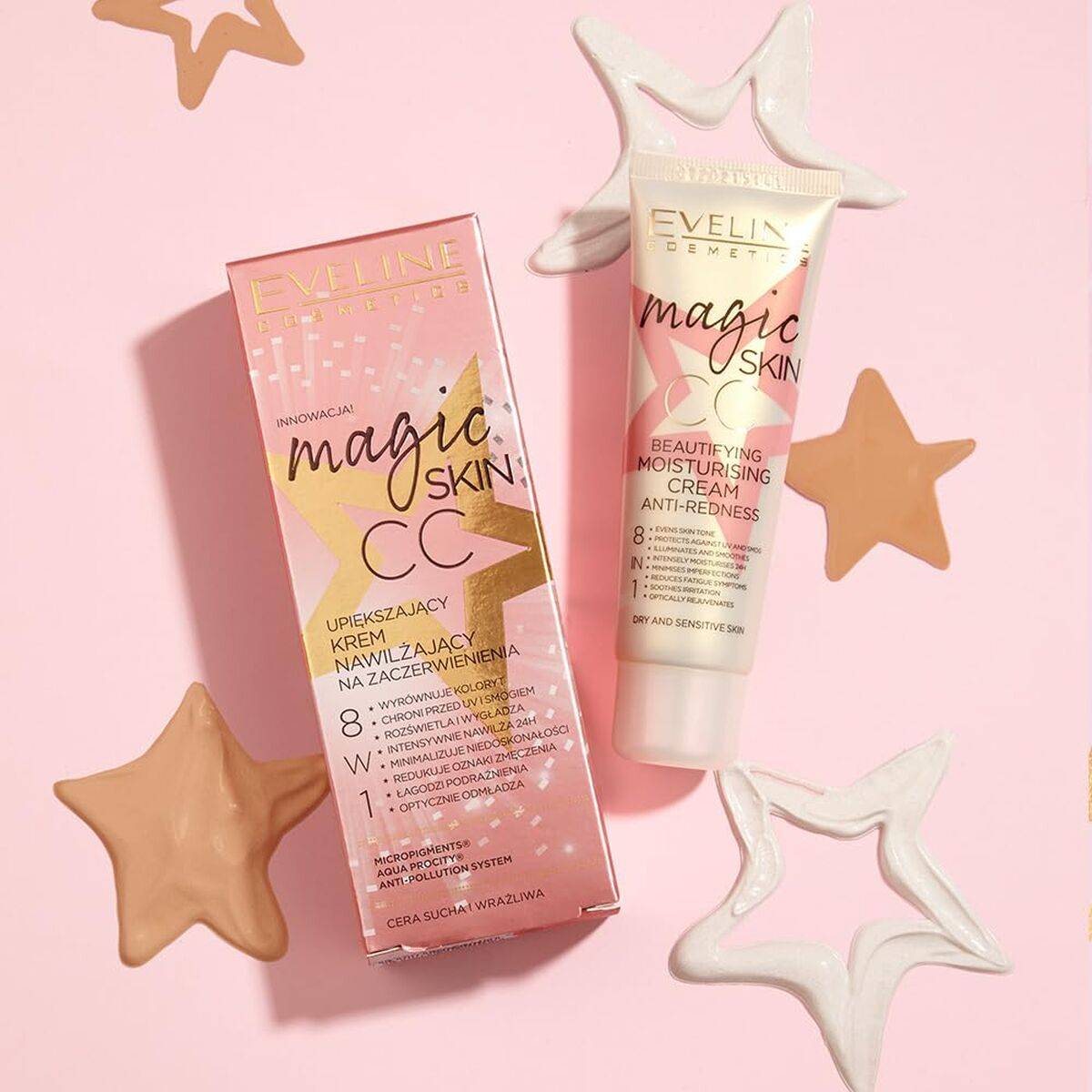 Crema Hidratante CC Cream Eveline Rojo