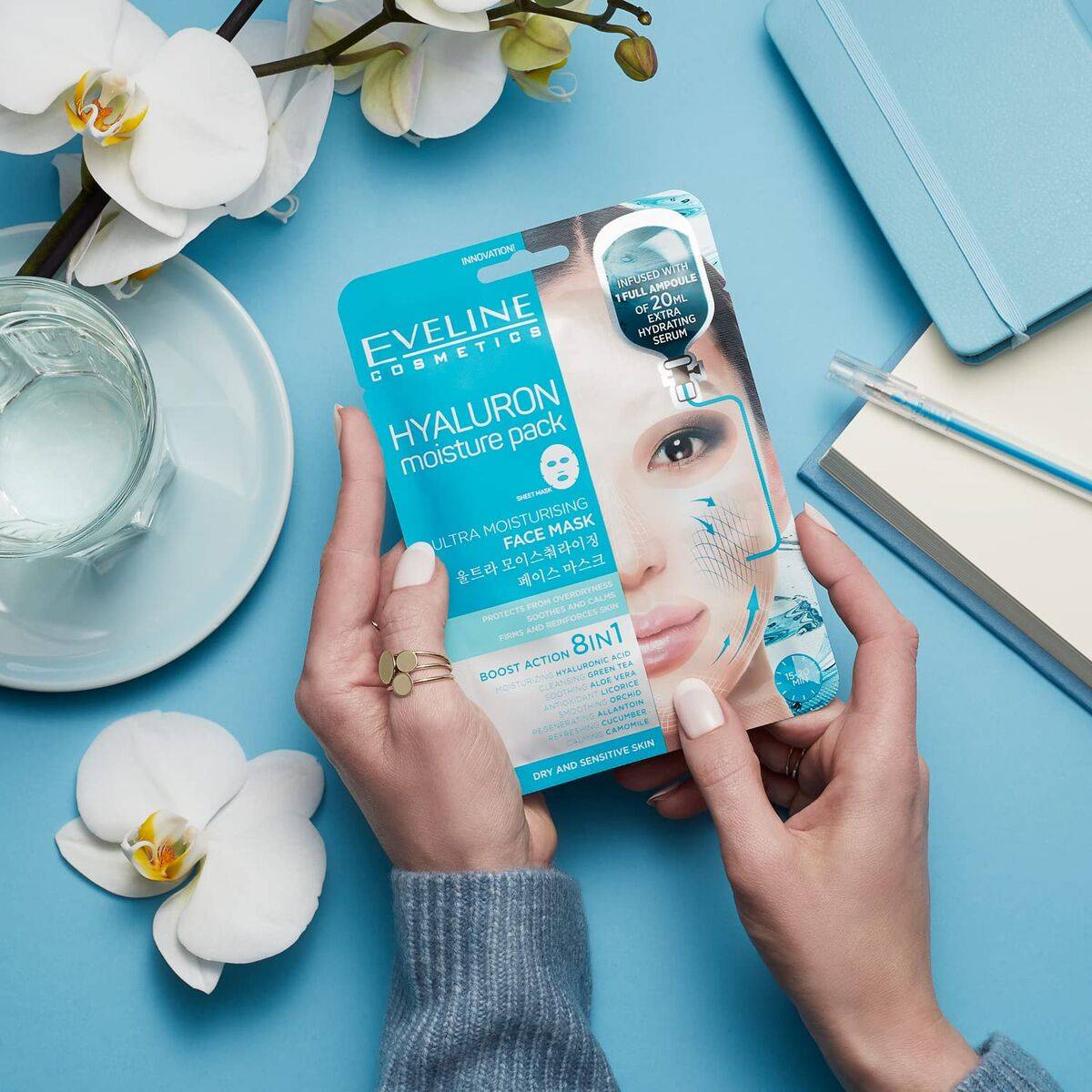 Mascarilla Facial Eveline Hyaluron Moisture Pack 20 ml