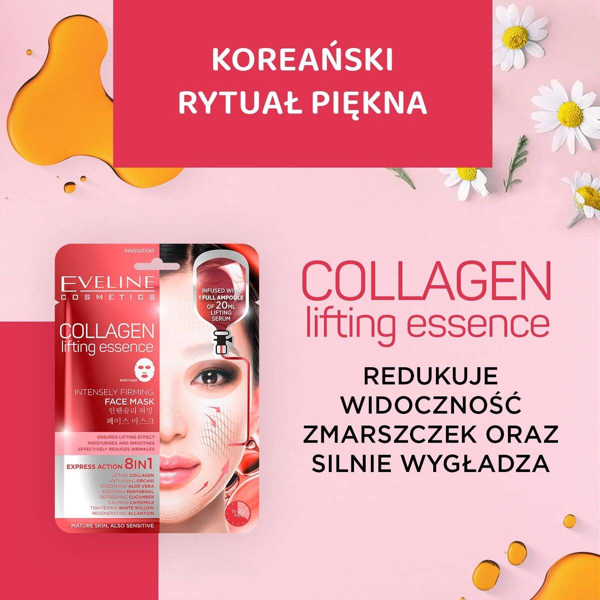 Mascarilla Facial Eveline Collagen Lifting Essence 20 ml
