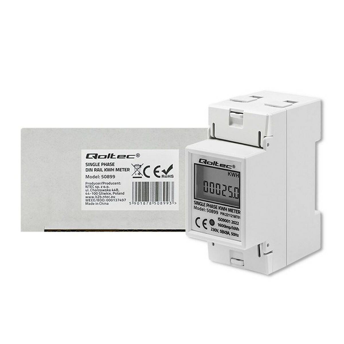 Contador de Consumo de Energía Qoltec 50899