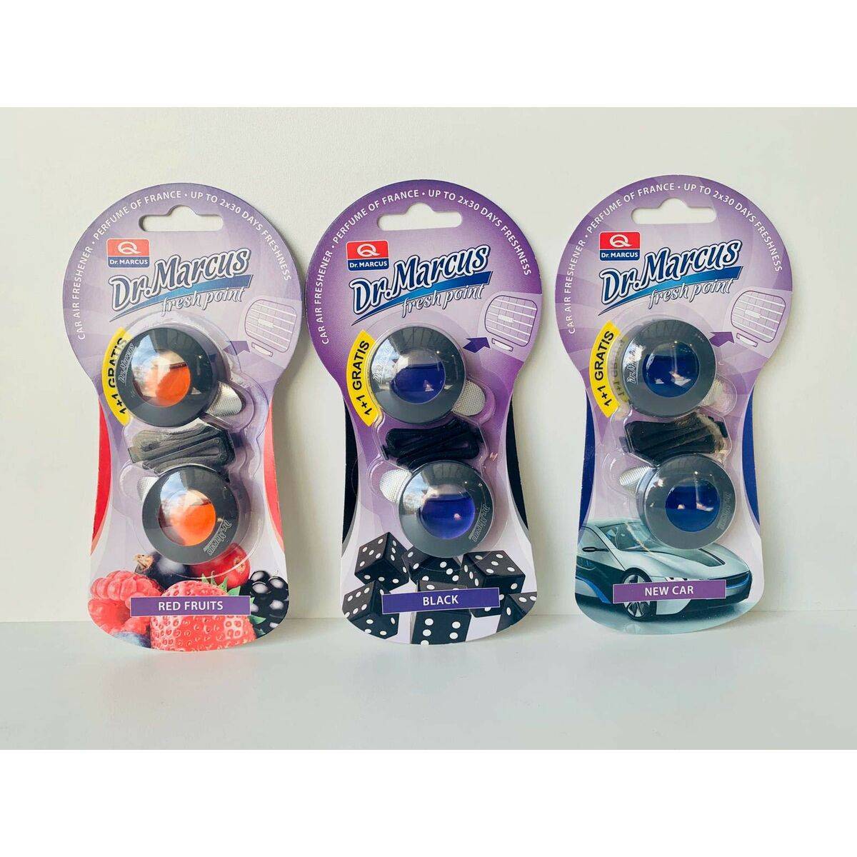 Ambientador para Coche Dr Marcus FRESH POINT NEW CAR Coche Nuevo 2,5 ml Plástico (2 Unidades)
