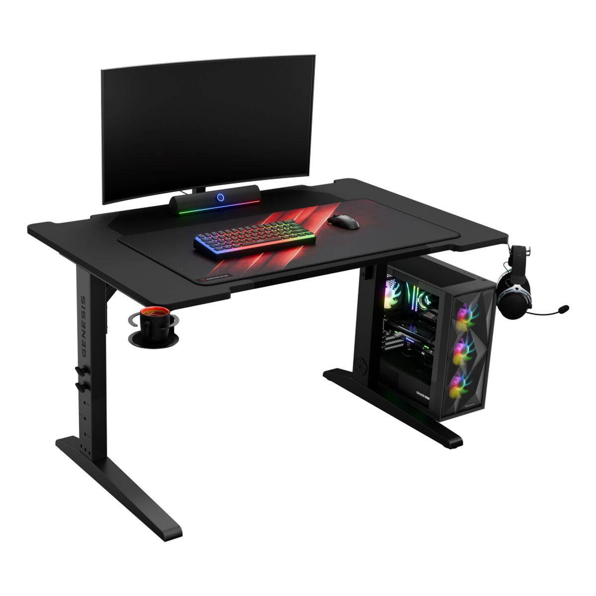Mesa de Escritorio Genesis HOLM MODULAR 120 RGB 120 x 75 cm Negro