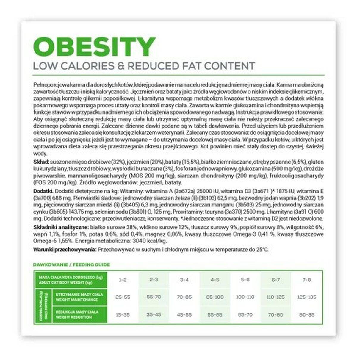 Pienso VETEXPERT Obesity Cat 2 Kg