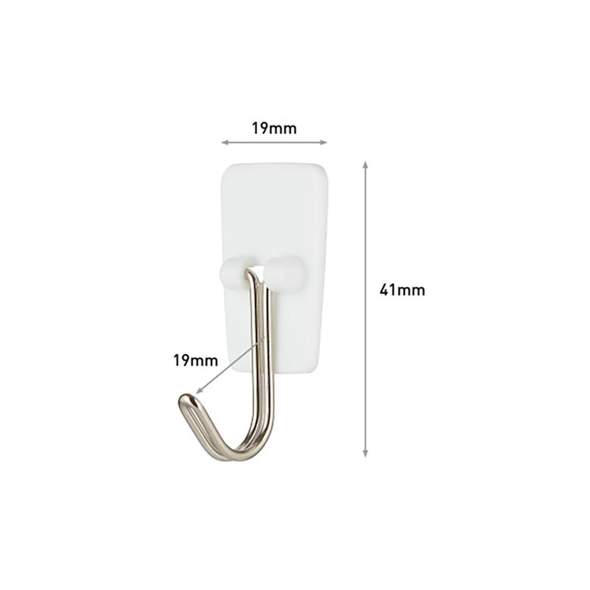 Gancho para colgar 3M 225 g 19 X 41 X 19 MM Blanco Acero (3 Unidades)