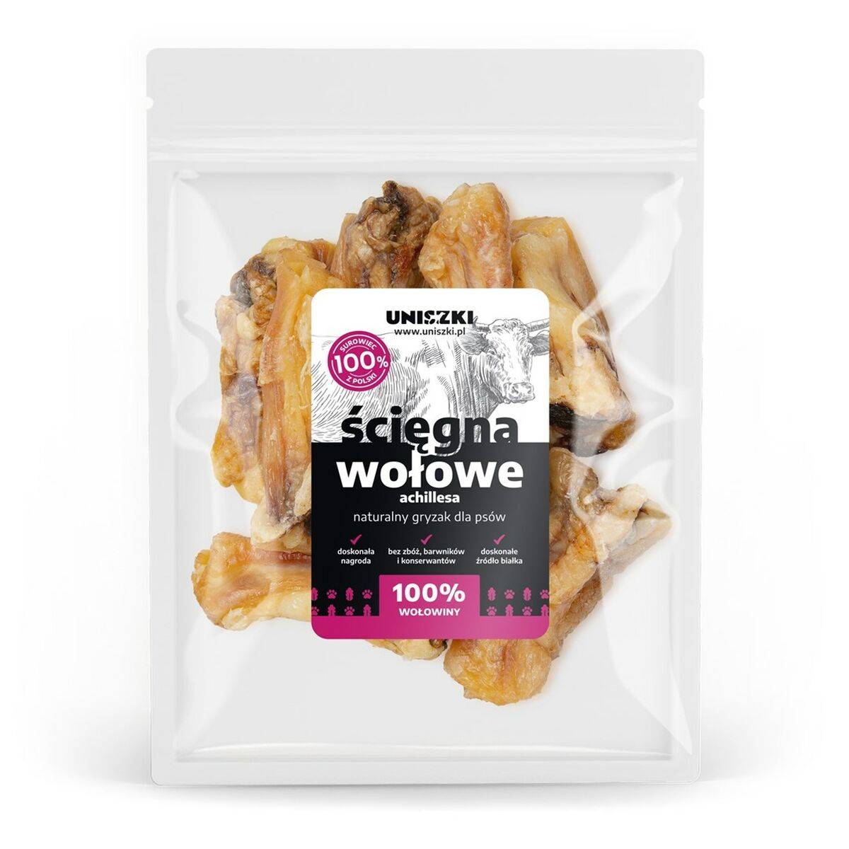 Snack para Perros Uniszki Beef Achilles tendons Carne de vacuno 500 g