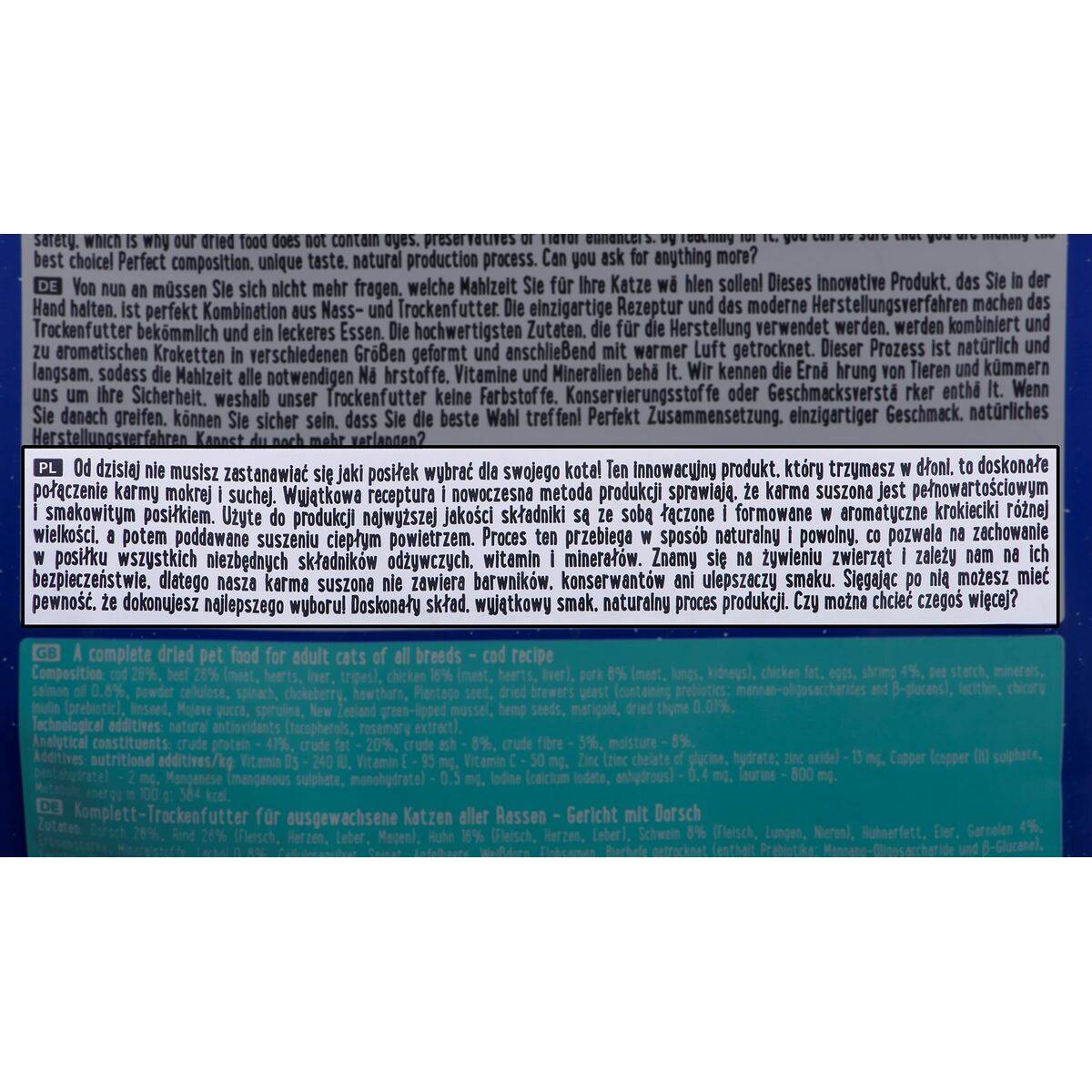 Comida para gato Dolina Noteci 8532 Adulto Bacalao 1 kg