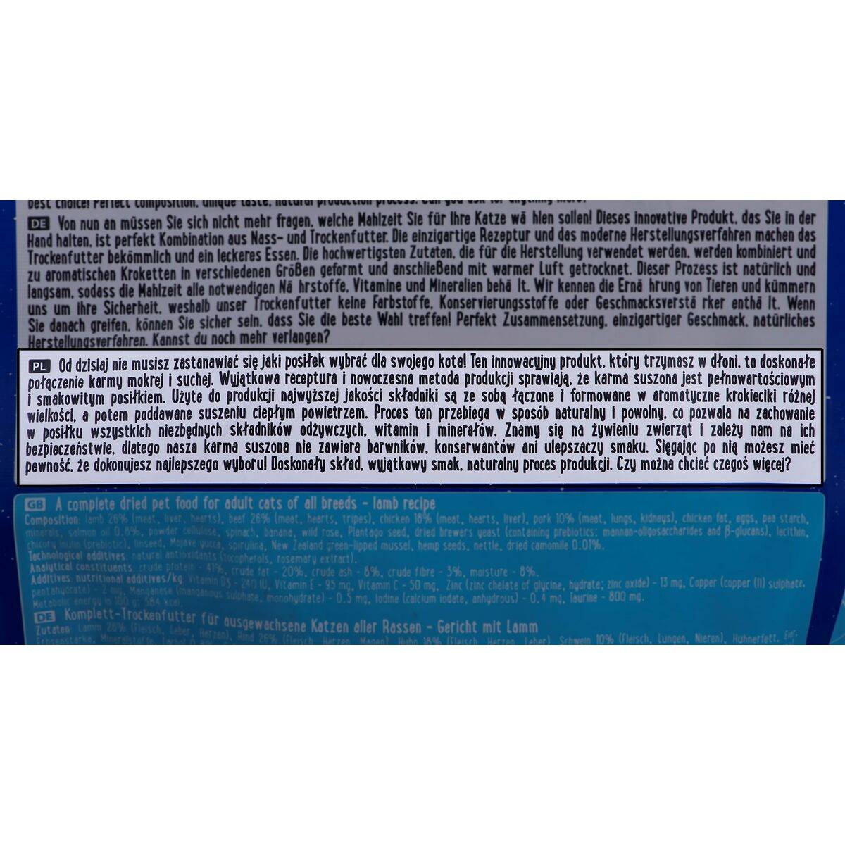 Comida para gato Dolina Noteci 8535 Cordero 1 kg