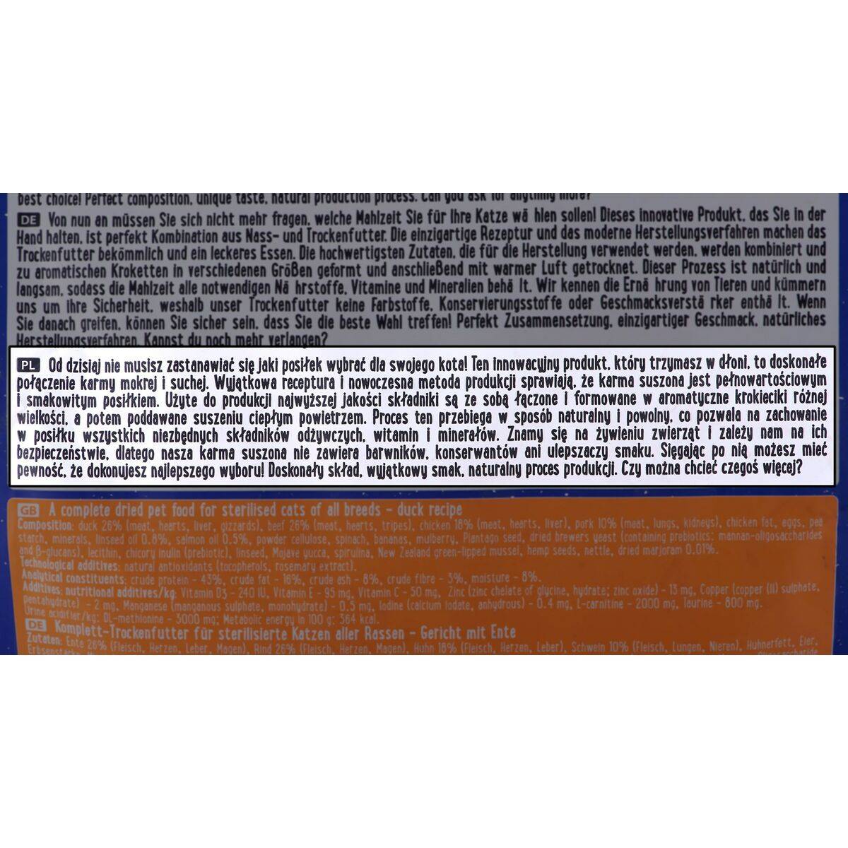 Comida para gato Dolina Noteci 8534 Pato 1 kg