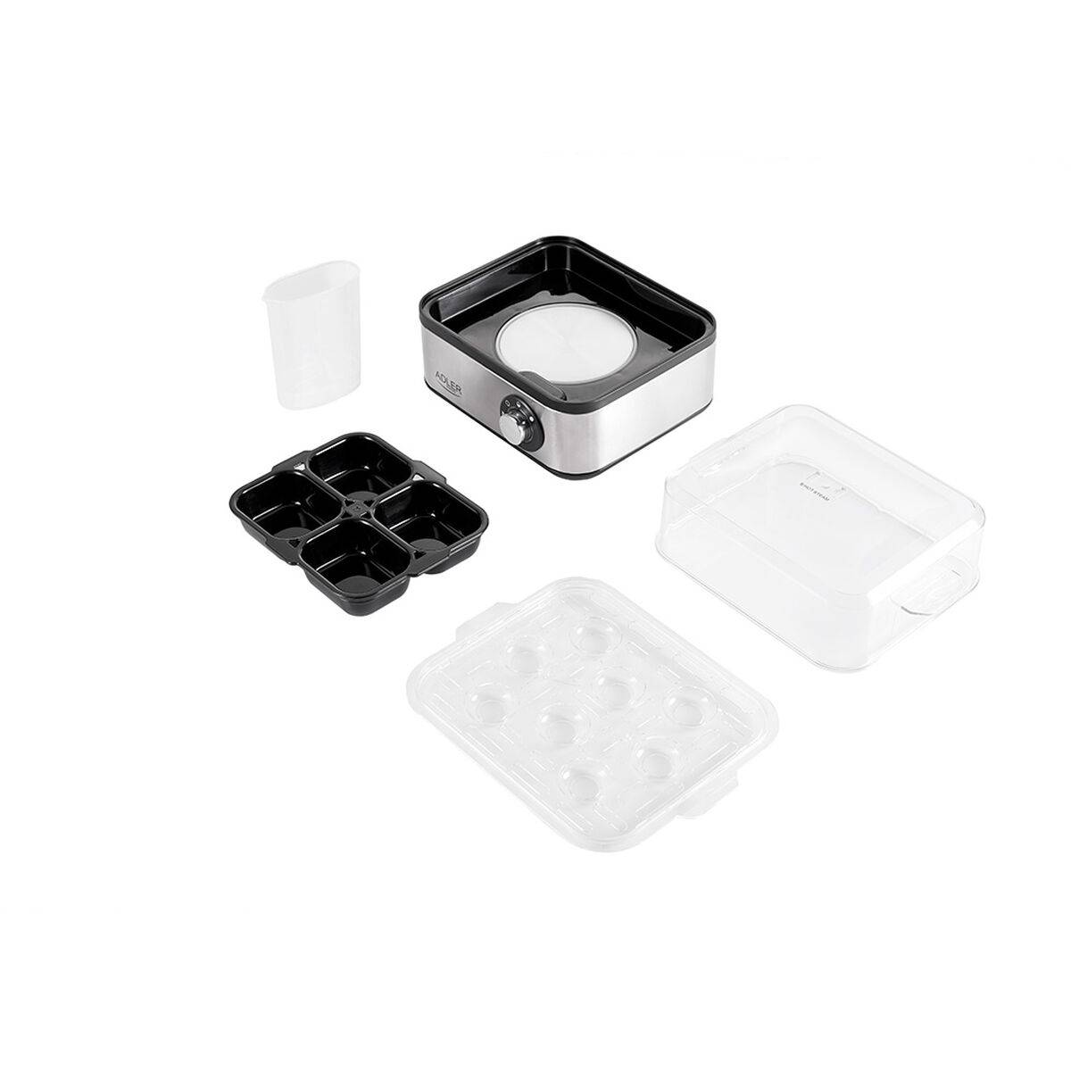 Hervidor de huevos Adler AD 4486 Negro Plateado
