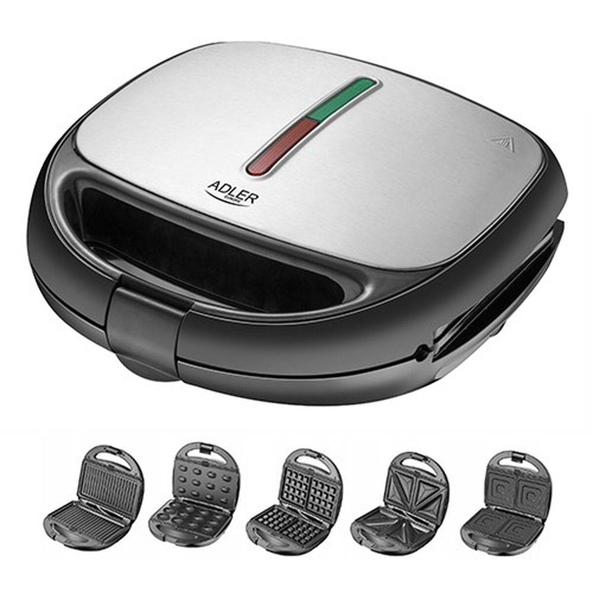 Sandwichera Adler AD 3040 Negro 1200 W