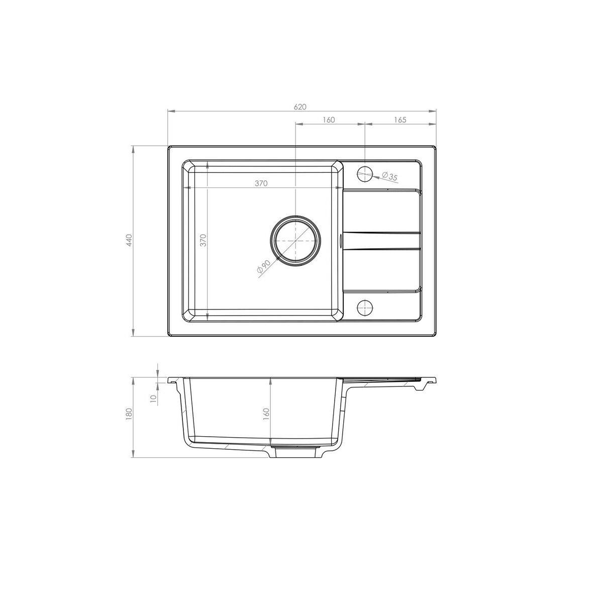 Fregadero de Un Seno Maidsinks 070 242 101FB