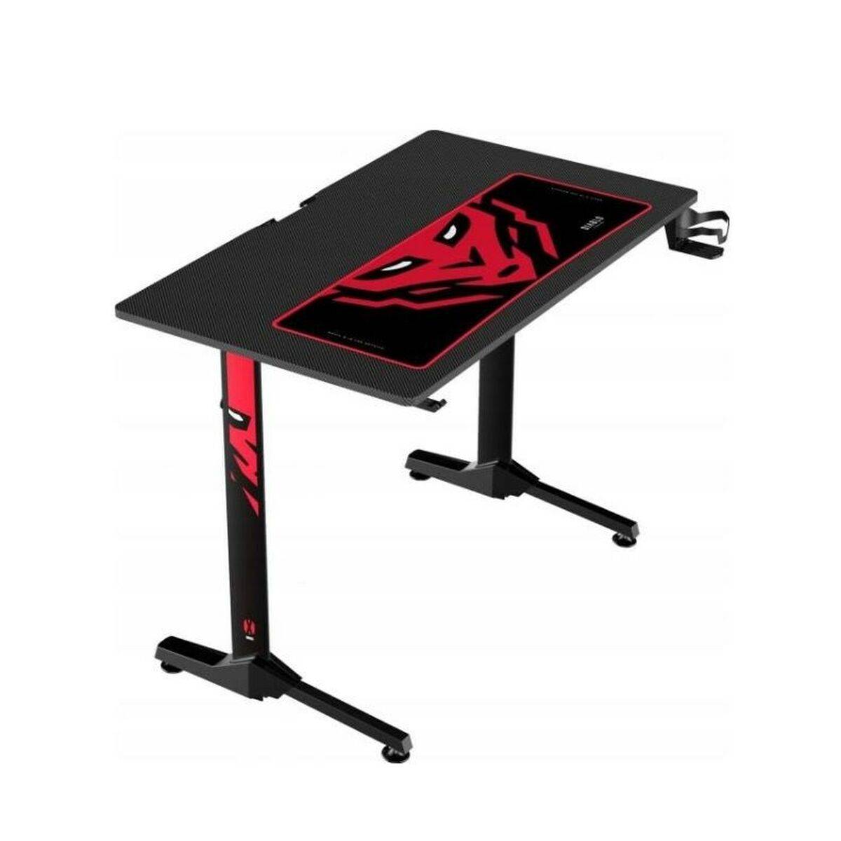 Mesa de Escritorio Gaming Diablo Chairs 1469 Blanco Negro Rojo 100 x 75 x 60 cm