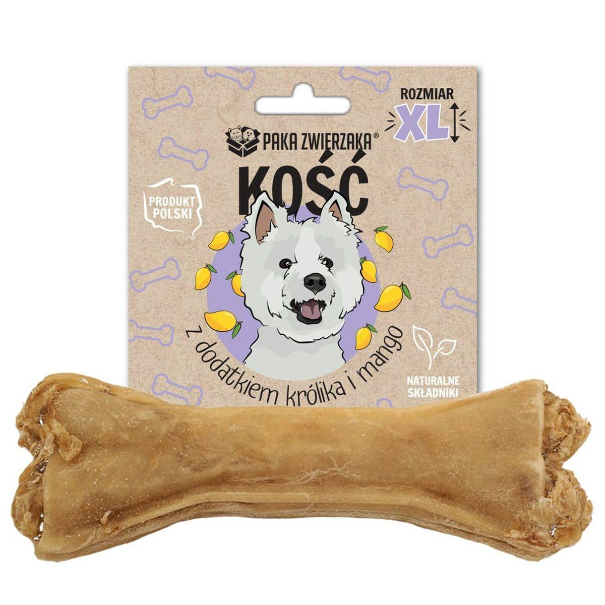 Snack para Perros Paka Zwierzaka Bone with rabbit and mango XL 17 cm Conejo 115 g