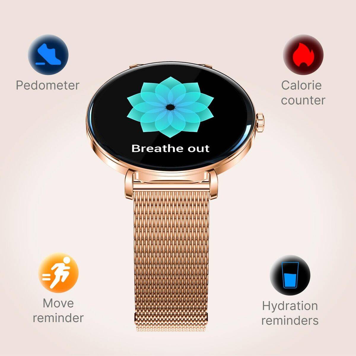 Smartwatch Forever GSM192769 Rosa 1,43"