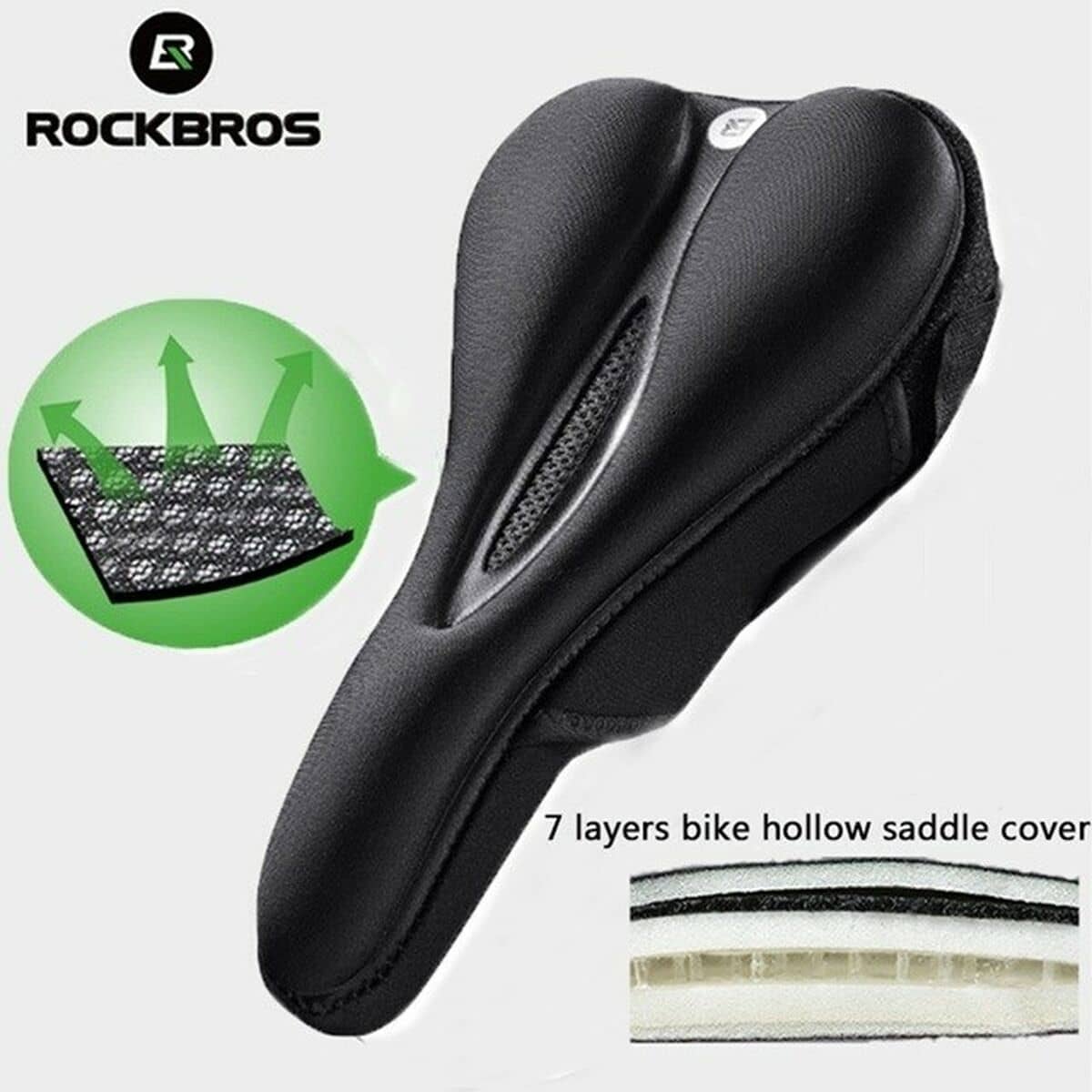 Sillín Rockbros LF047-S Negro Monocromo