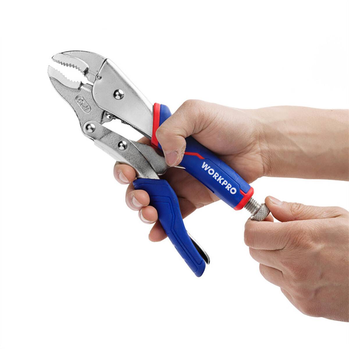Alicates de presión Workpro pro cr-m Resistente Ajustable Regulable Mango bimaterial 250 mm