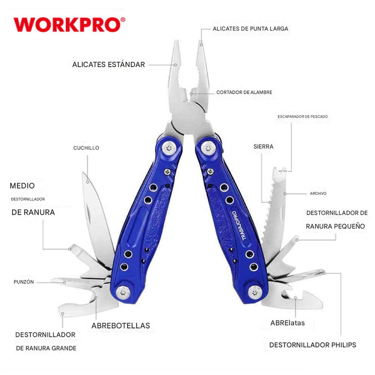 Multiherramienta 15 en 1 Workpro 15 in 1