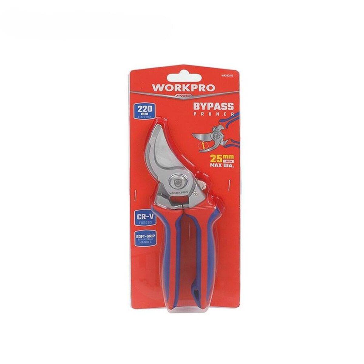 Tijeras de Poda Workpro 220 mm Bypass 25 mm