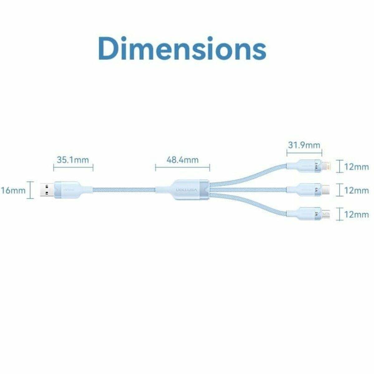 Cable USB a Lightning Vention CTPWG