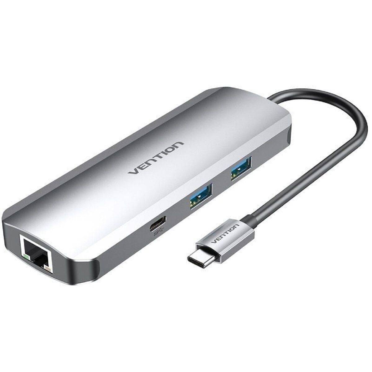 Hub USB Vention TOMHB Plateado 100 W
