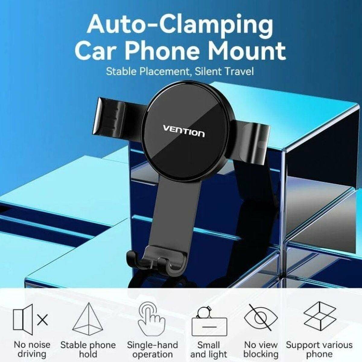 Soporte de Móviles para Coche Vention KCGB0 Negro