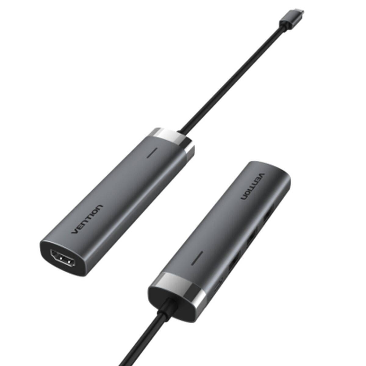 Hub USB-C Vention TGMHB Gris