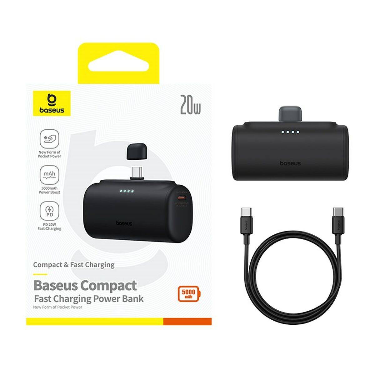 Powerbank Baseus P10068306113-00 Negro 5000 mAh