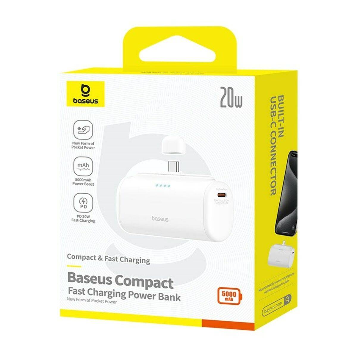 Powerbank Baseus P10068306213-00 Blanco 5000 mAh