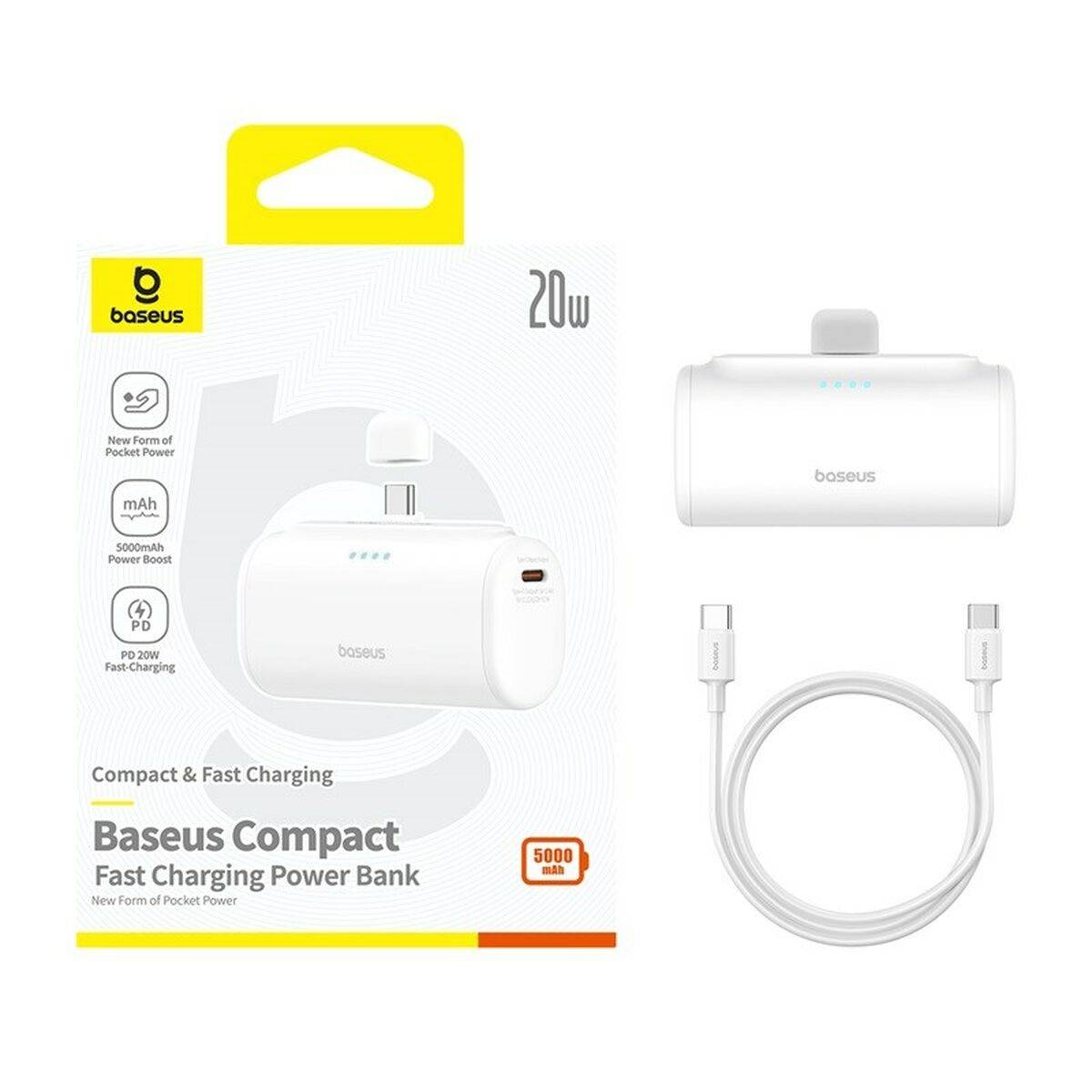 Powerbank Baseus P10068306213-00 Blanco 5000 mAh
