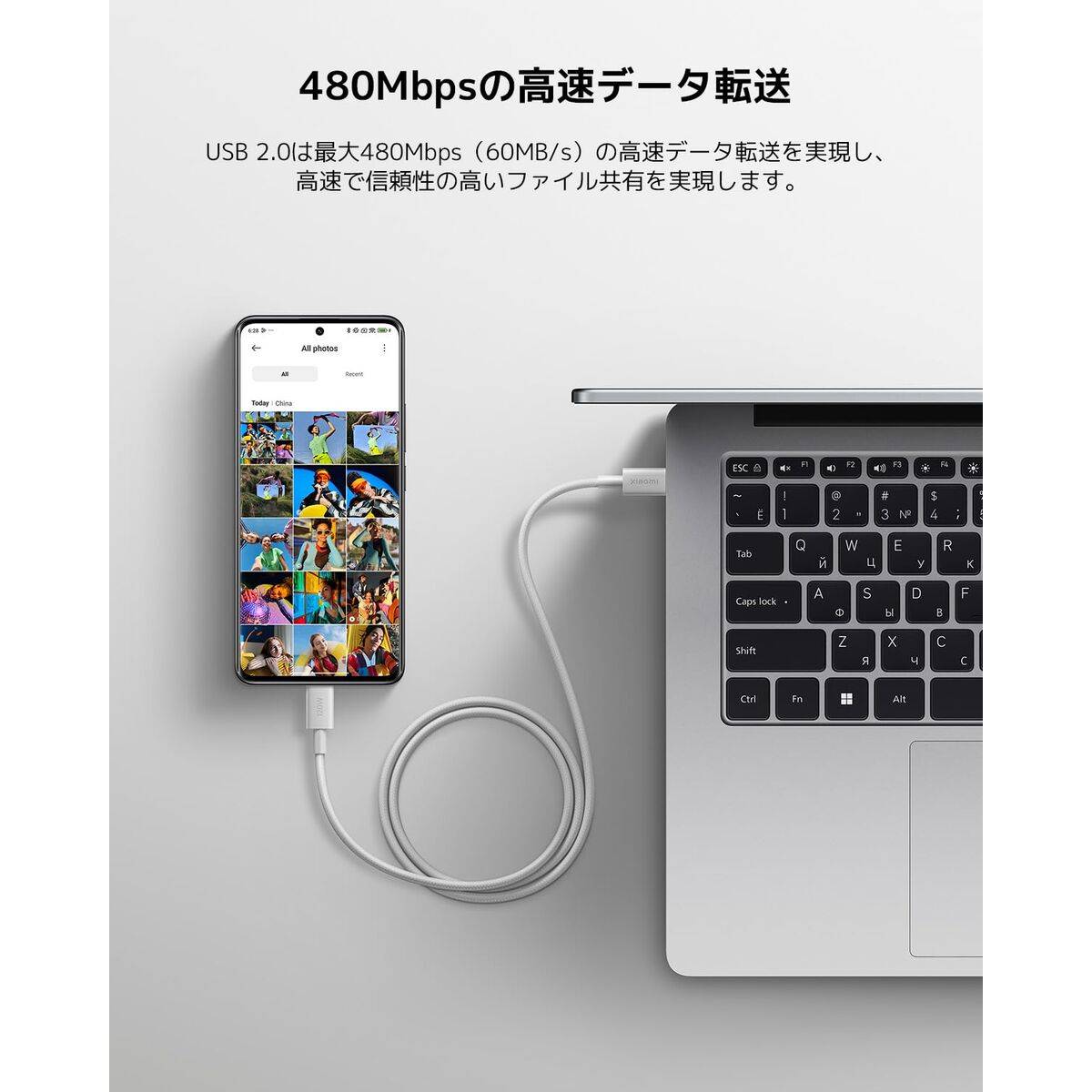 Cable USB A a USB-C Xiaomi BHR087GGL Blanco 1 m