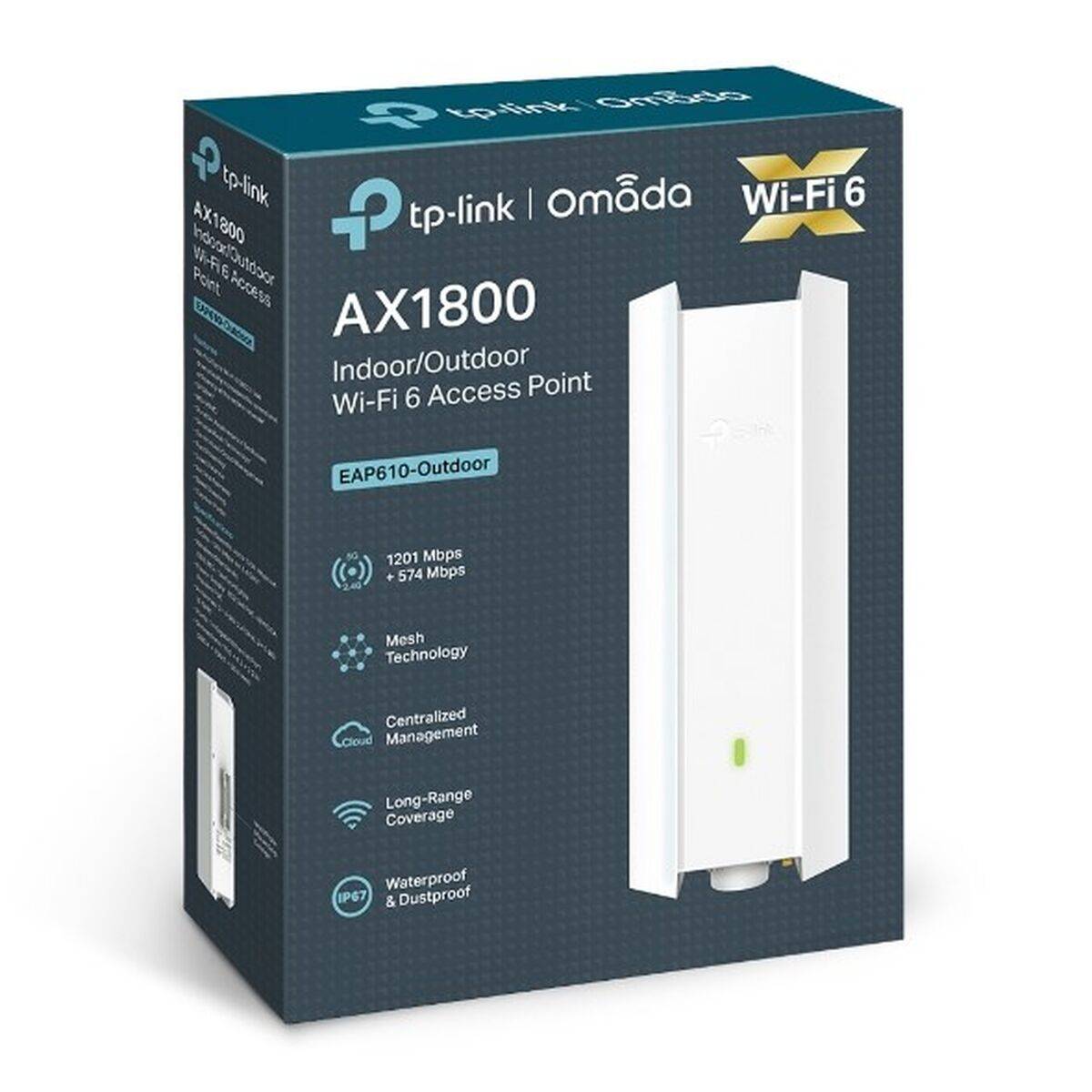 Punto de Acceso TP-Link EAP610-OUTDOOR Blanco Negro