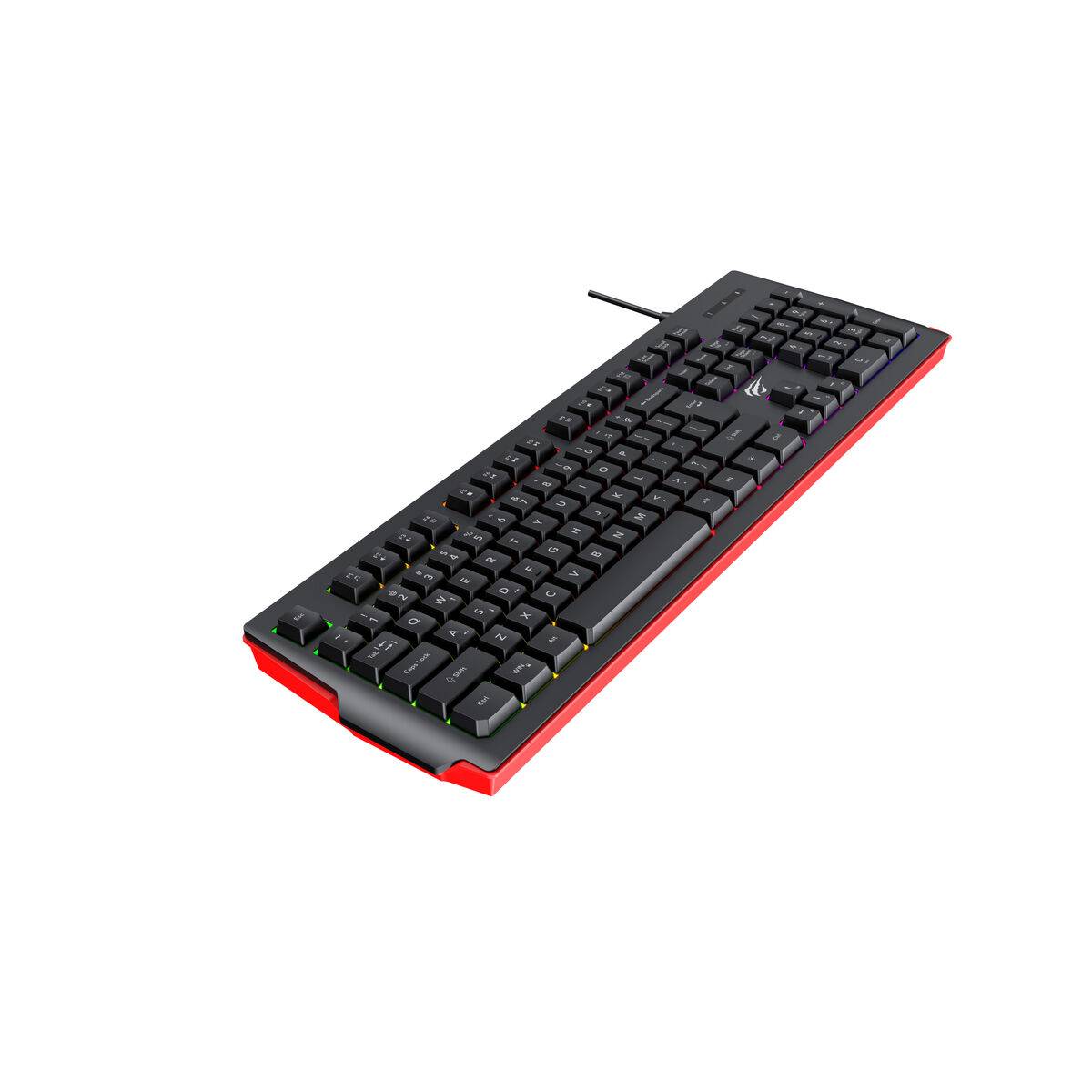 Teclado Havit KB866Lbr Negro Rojo QWERTY