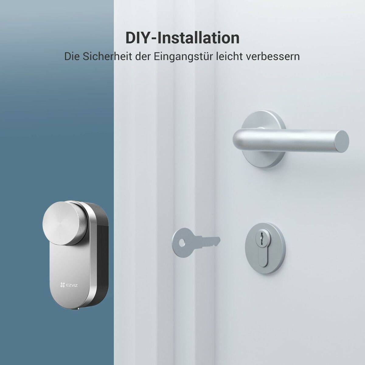 Cerradura Inteligente Ezviz DL01PRO-DL01CP- Blanco Gris Aluminio