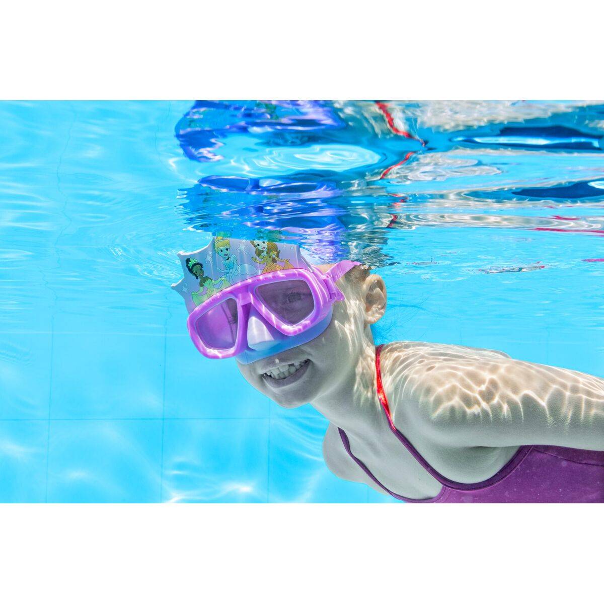 Bestway Gafa Natacion Infantil Correa Silicona Sirenita +3 Años Playa y Piscina 09114