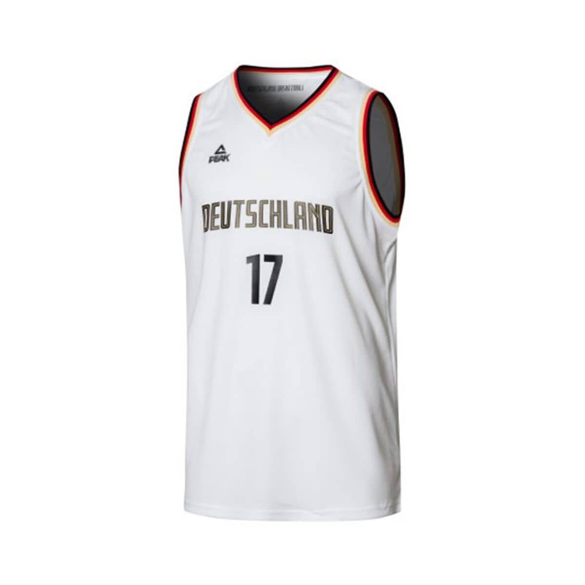 Camiseta de baloncesto Peak Deutschland 17 Blanco
