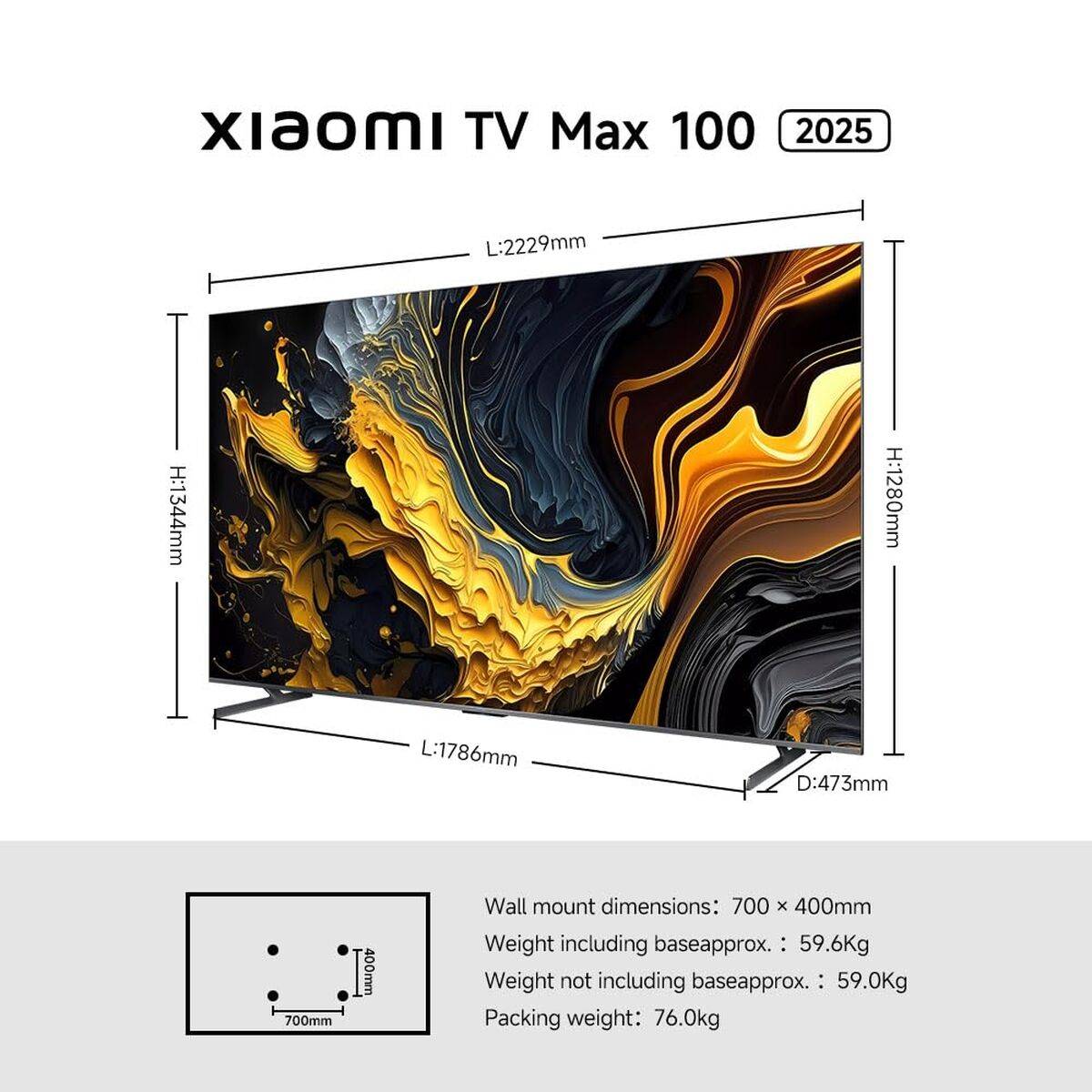 Smart TV Xiaomi ELA5692EU 4K Ultra HD 100" LED HDR QLED (Reacondicionado A)