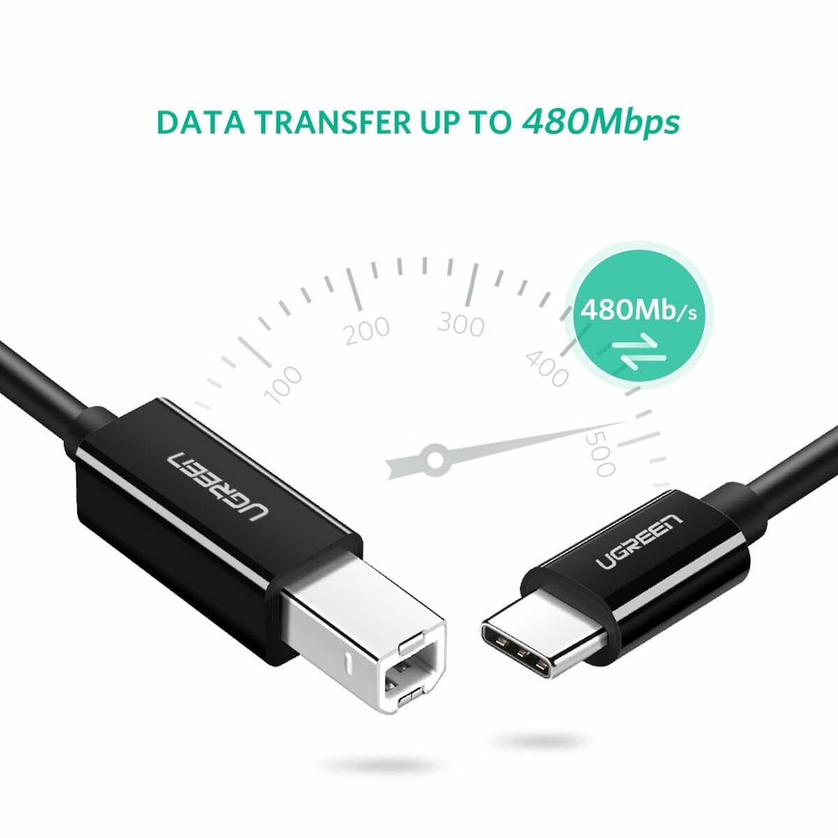 Cable USB 2.0 A a Mini USB B Ugreen 50446 Negro 2 m