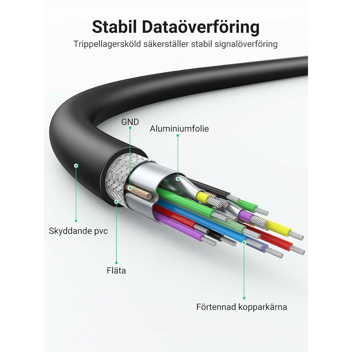Cable USB a Lightning Ugreen 50737 Plateado